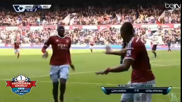 وست هام يونايتد 2 × 1 مانشستر سيتي اهداف المباراه