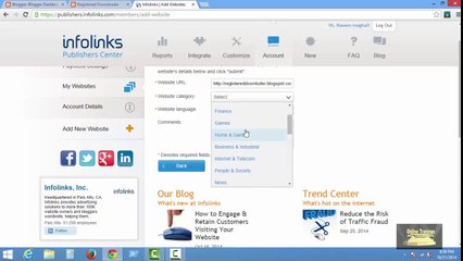 How to Submit your Site in Infolinks For Earning in Urdu and Hindi