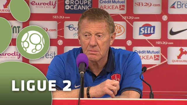 Conférence de presse Stade Brestois 29 - GFC Ajaccio (3-0) : Alex DUPONT (SB29) - Thierry LAUREY (GFCA) - 2014/2015