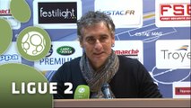 Conférence de presse ESTAC Troyes - Dijon FCO (1-0) : Jean-Marc FURLAN (ESTAC) - Olivier DALL'OGLIO (DFCO) - 2014/2015
