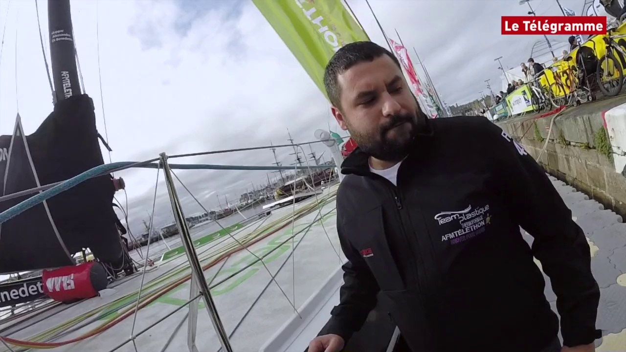 Route du Rhum - Destination Guadeloupe. Sur les pontons avec Roland Jourdain