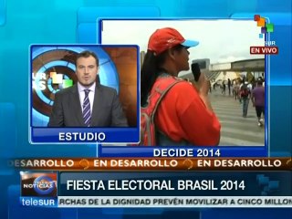 Brasil: expectativa y respaldo a Rousseff a unas horas de la votación
