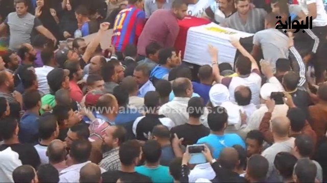 تشييع جثمان شهيد حادث سيناء الإرهابي بالإسماعيلية