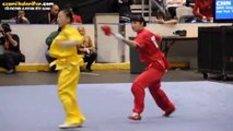 Kadın Sporculardan Nefes Kesen Wushu Gösterisi