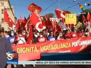 Italia: miles de ciudadanos protestaron contra la reforma laboral