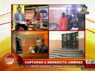 Rospigliosi: Benedicto Jiménez negociará para entregar sus contactos