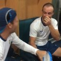 AB Divillier makING Fun in dressing room