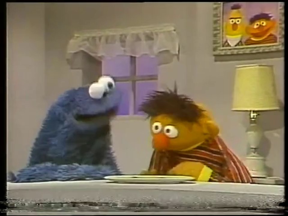 Cookie Monster & Ernie - All, Some and None. (Sesame Street c1984)