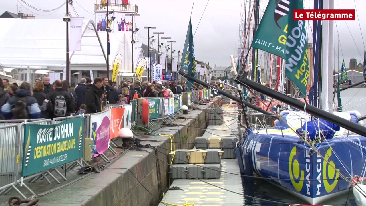 Route du Rhum - Destination Guadeloupe. Ambiance sur les quais depuis un drone