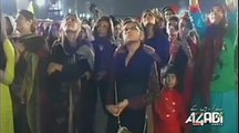 Pakistani TV Actress Laila Zuberi joins PTI at Azadi Dharna (October 25, 2014)