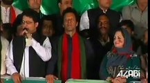 Pakistani TV Actress Laila Zuberi joins PTI at Azadi Dharna