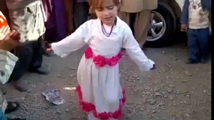 Afghani little girl dancing on afghani song