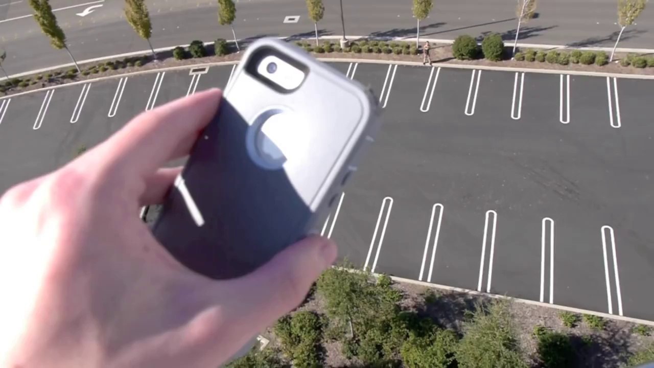 iPhone 5S Otterbox Defender Drop Test from 100 feet
