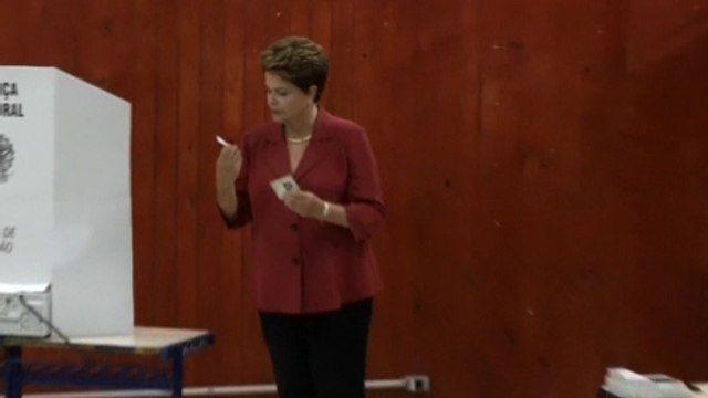 Presidential candidates cast votes in Brazil election