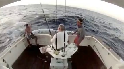 Swordfish Chases A Fisherman Out Of His Own Boat - Funny Videos at Videobash