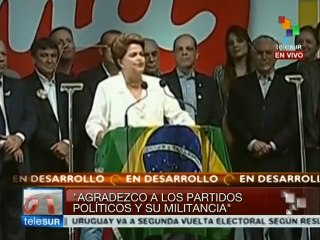 Rousseff agradece reelección a militancia combatiente de su partido