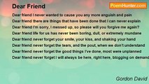 Gordon David - Dear Friend