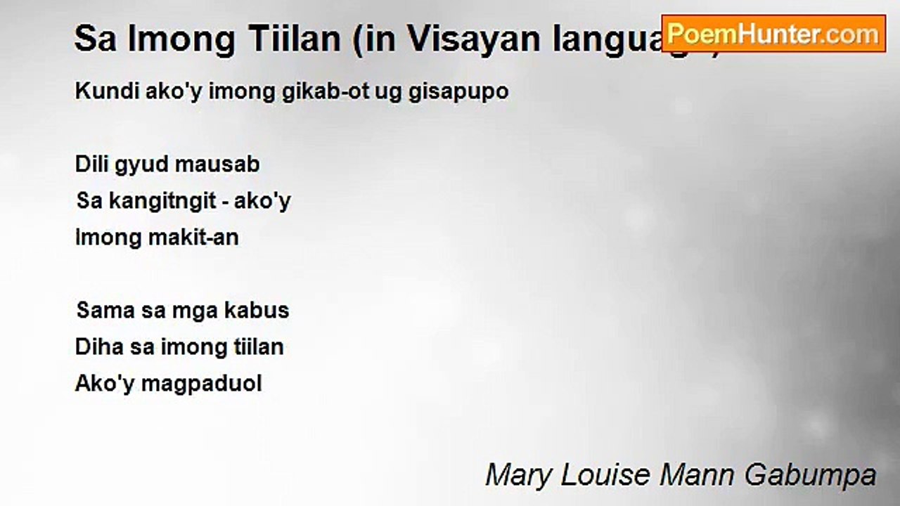 Mary Louise Mann Gabumpa - Sa Imong Tiilan (in...