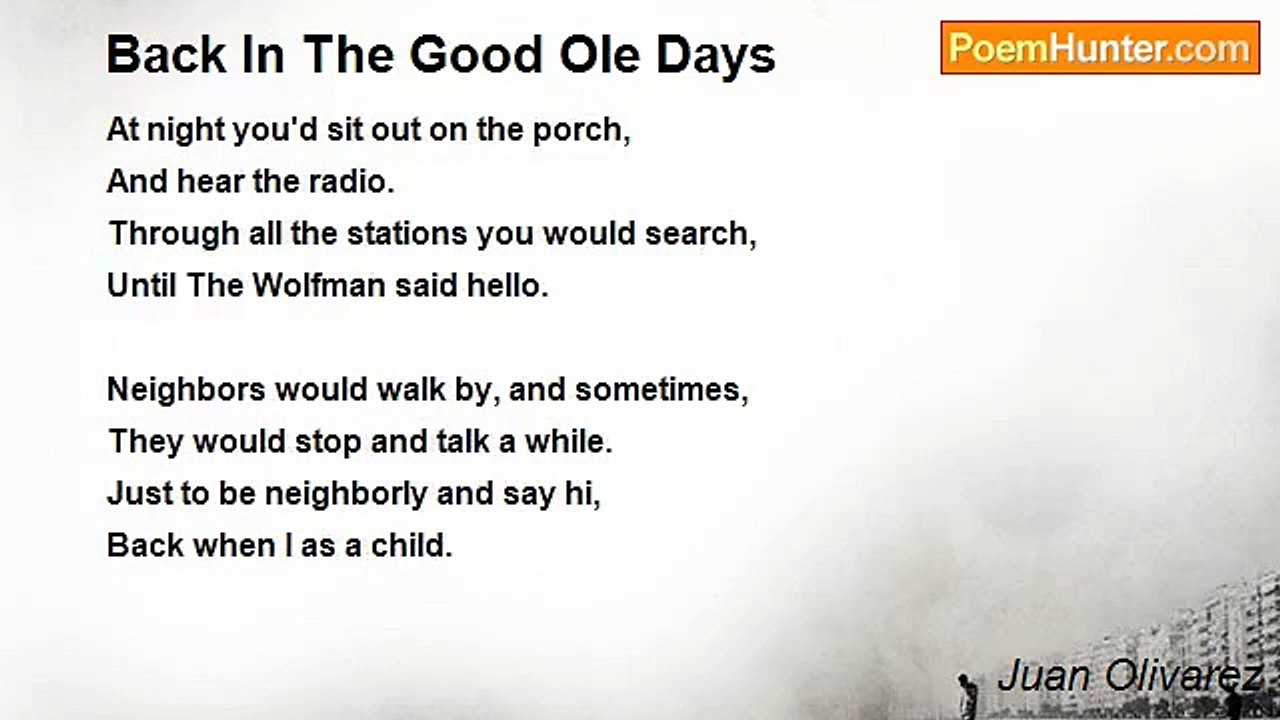 Juan Olivarez - Back In The Good Ole Days