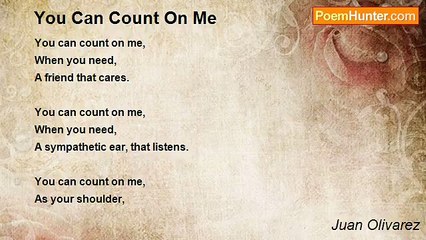 Juan Olivarez - You Can Count On Me