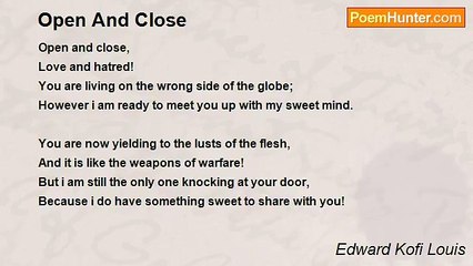 Edward Kofi Louis - Open And Close