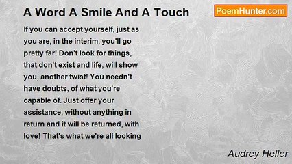 Audrey Heller - A Word A Smile And A Touch