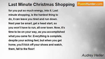Audrey Heller - Last Minute Christmas Shopping