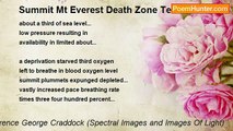 Terence George Craddock (Spectral Images and Images Of Light) - Summit Mt Everest Death Zone Tested