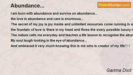 Garima Dixit - Abundance...