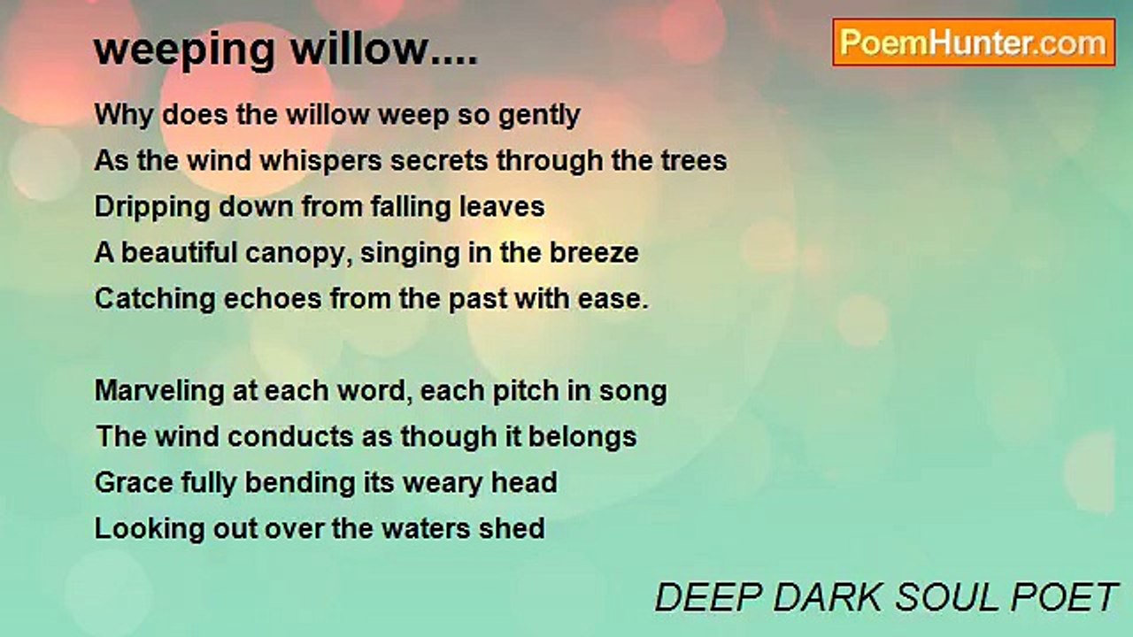 DEEP DARK SOUL POET - weeping willow....