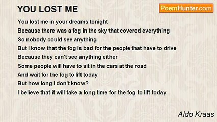 Aldo Kraas - YOU LOST ME