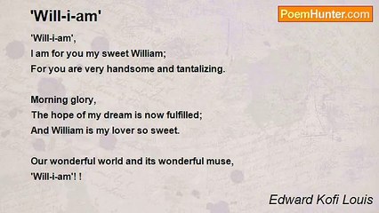 Edward Kofi Louis - 'Will-i-am'