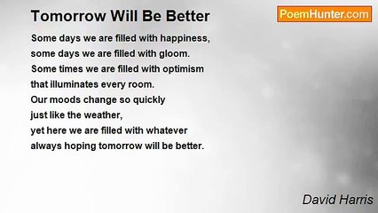 David Harris - Tomorrow Will Be Better