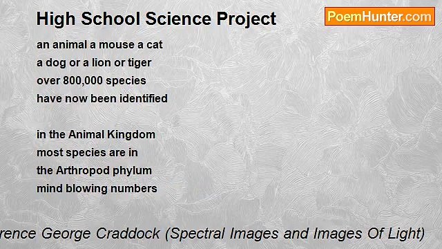 Terence George Craddock (Spectral Images and Images Of Light) - High School Science Project
