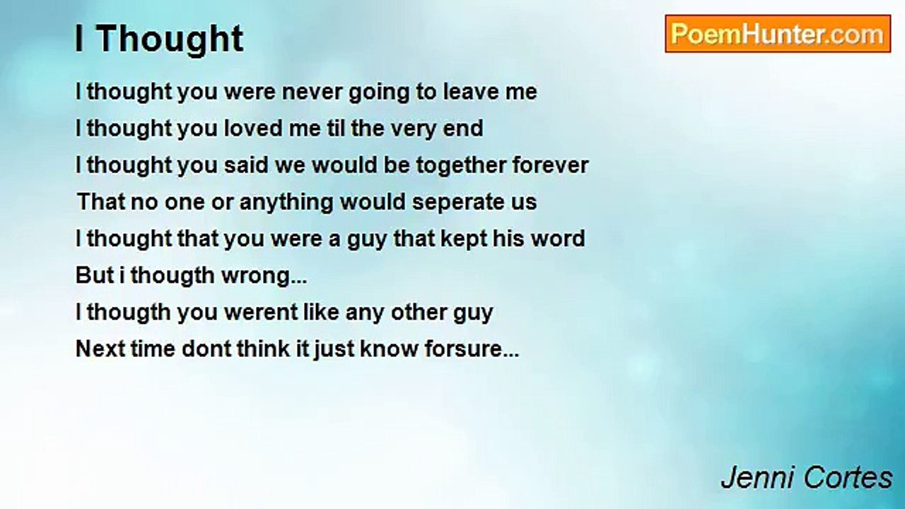 Jenni Cortes - I Thought