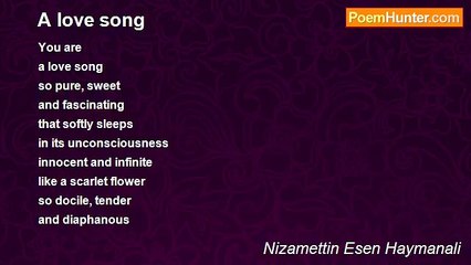Nizamettin Esen Haymanali - A love song