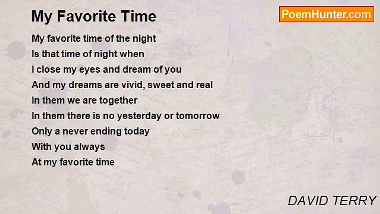 DAVID TERRY - My Favorite Time