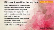 Meann Santiago - If I knew it would be the last time...