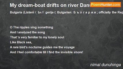 nimal dunuhinga - My dream-boat drifts on river Danube!