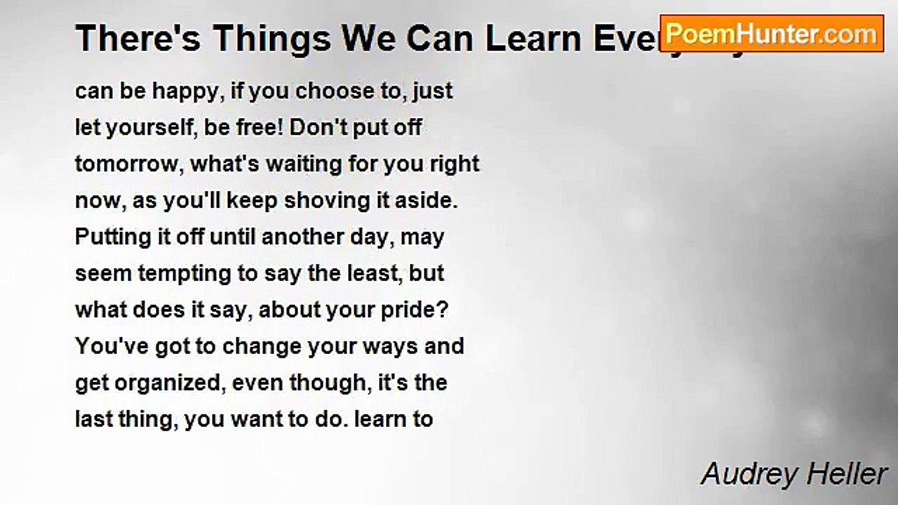 Audrey Heller - There's Things We Can Learn Eve...