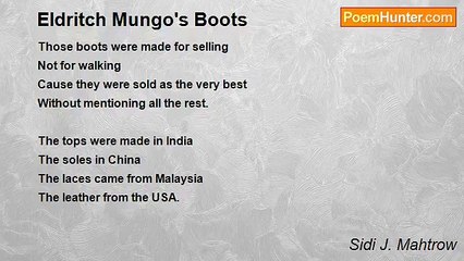 Sidi J. Mahtrow - Eldritch Mungo's Boots