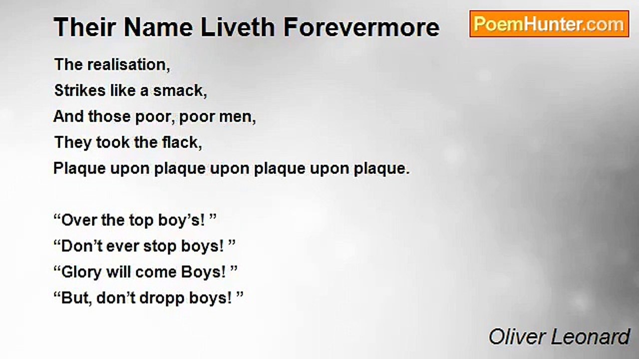 Oliver Leonard - Their Name Liveth Forevermore