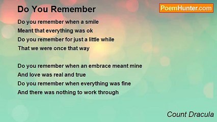 Count Dracula - Do You Remember