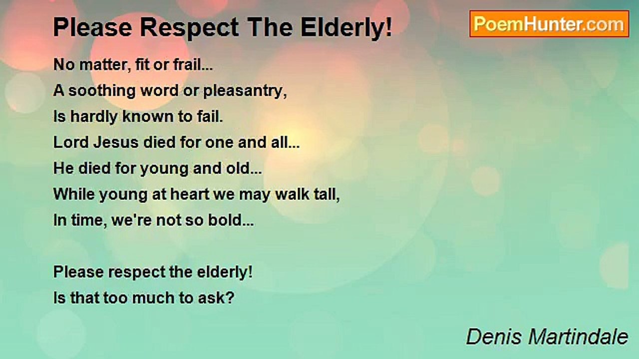 Denis Martindale - Please Respect The Elderly!