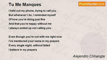 Alejendro Chhangte - Tu Me Manques