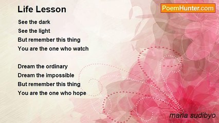 maria sudibyo - Life Lesson