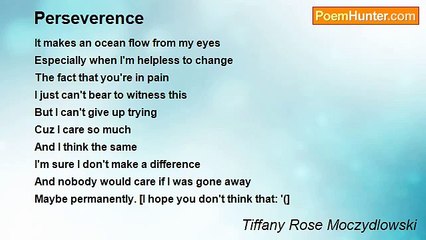 Tiffany Rose Moczydlowski - Perseverence