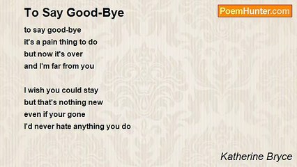 Katherine Bryce - To Say Good-Bye