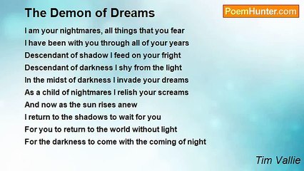 Tim Vallie - The Demon of Dreams