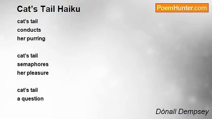Dónall Dempsey - Cat’s Tail Haiku